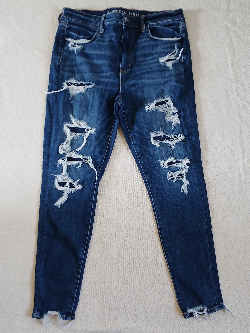 aeo ♡ super hi-rise jegging next level stretch jeans 14 short